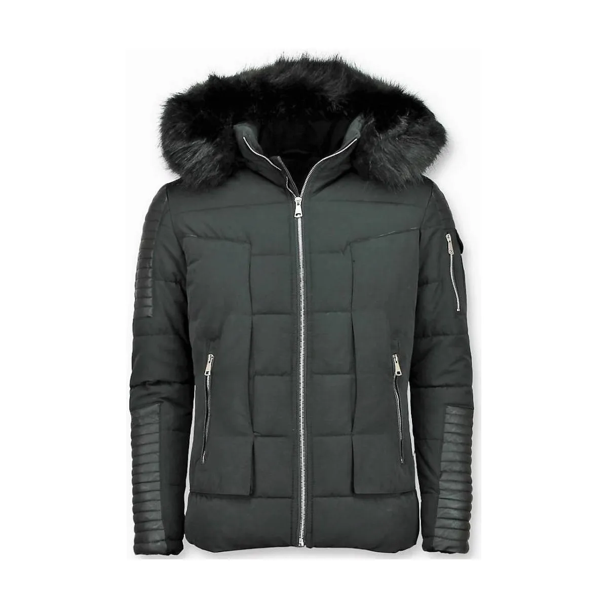 Parkas Hombre Abrigo De Pieles