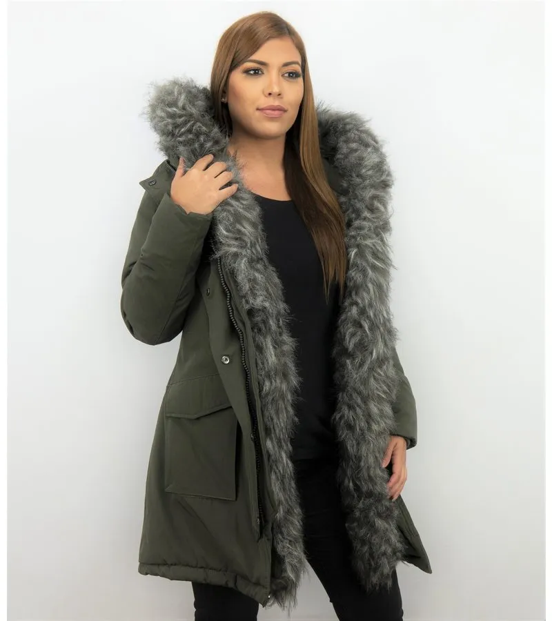 PARKAS MUJER  ABRIGOS DE PIEL  PLUMIFEROS MUJER  VERDE