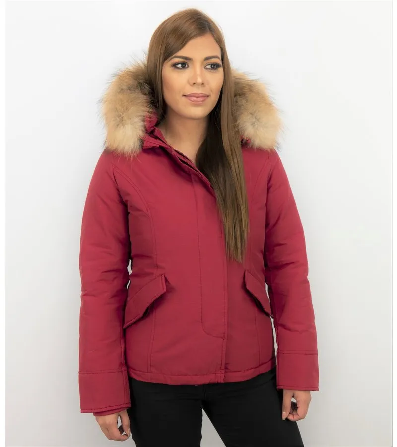 PARKAS MUJER  ABRIGOS MUJER   PARKAS ROJO  ROJO