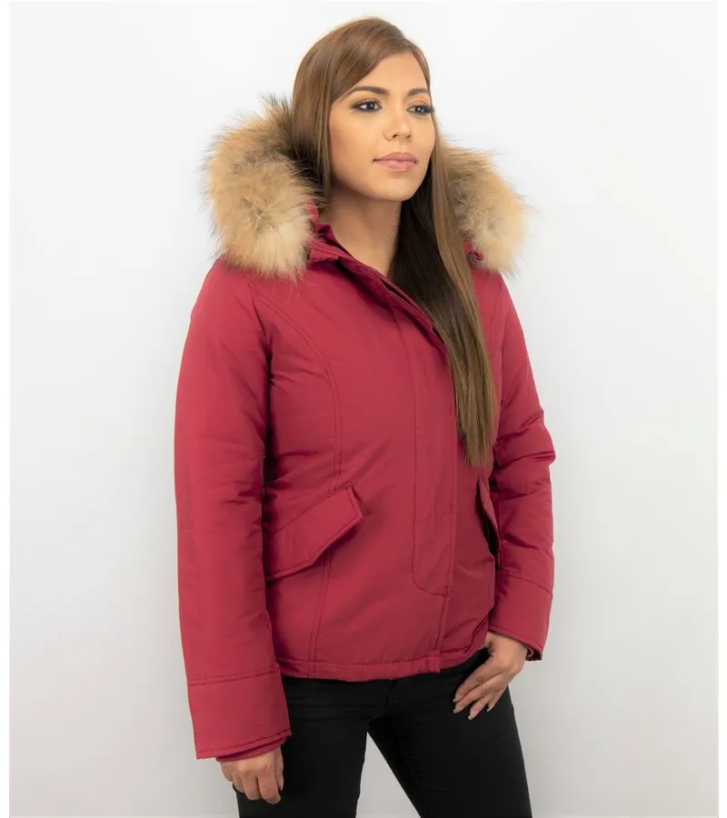 PARKAS MUJER  ABRIGOS MUJER   PARKAS ROJO  ROJO