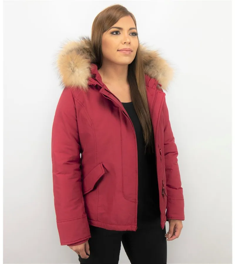 PARKAS MUJER  ABRIGOS MUJER   PARKAS ROJO  ROJO