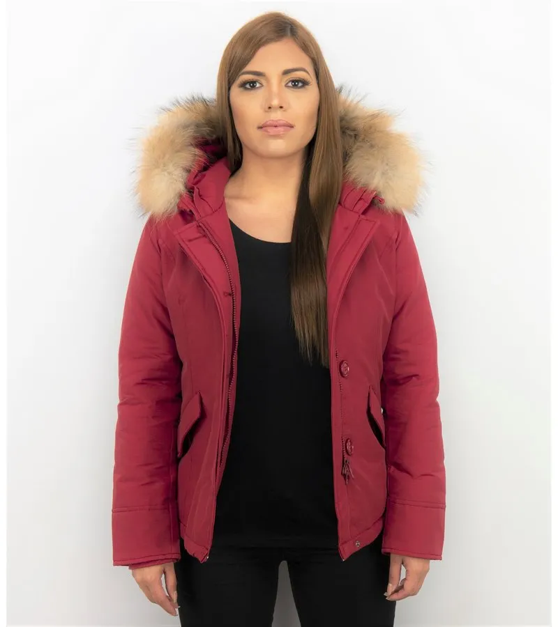 PARKAS MUJER  ABRIGOS MUJER   PARKAS ROJO  ROJO