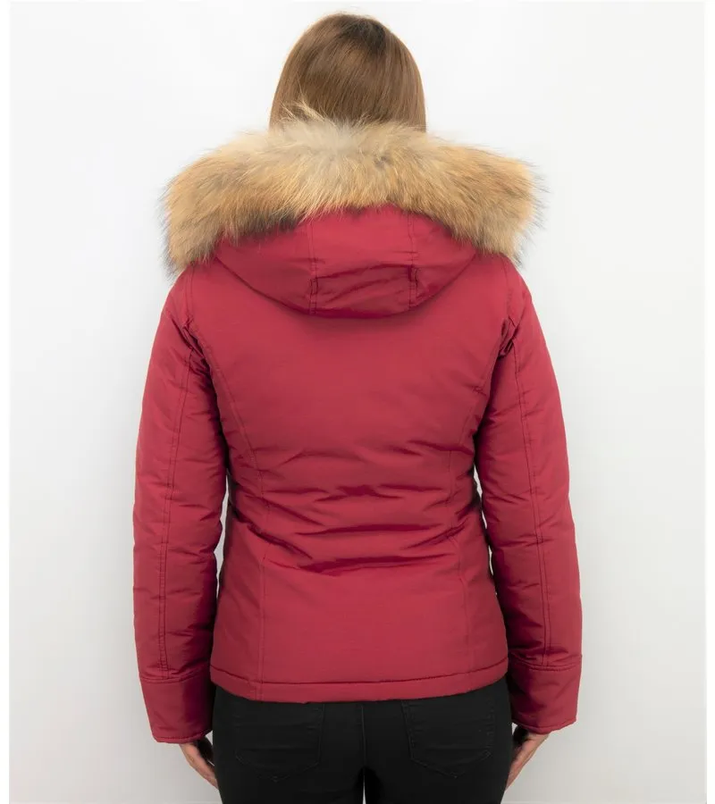 PARKAS MUJER  ABRIGOS MUJER   PARKAS ROJO  ROJO