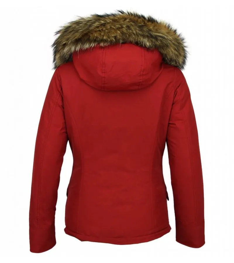 PARKAS MUJER  ABRIGOS MUJER   PARKAS ROJO  ROJO