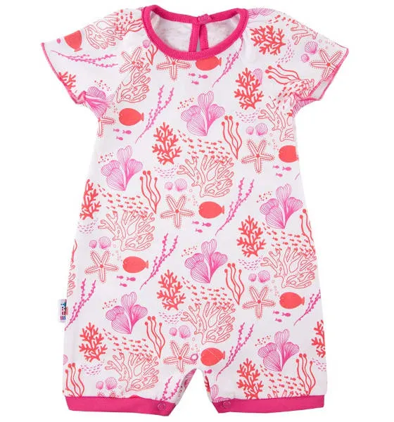 Pelele corto para bebé niña colección Coral Reef