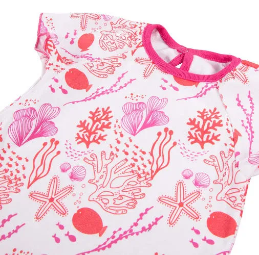 Pelele corto para bebé niña colección Coral Reef
