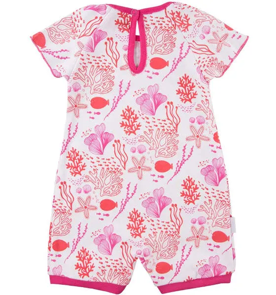 Pelele corto para bebé niña colección Coral Reef