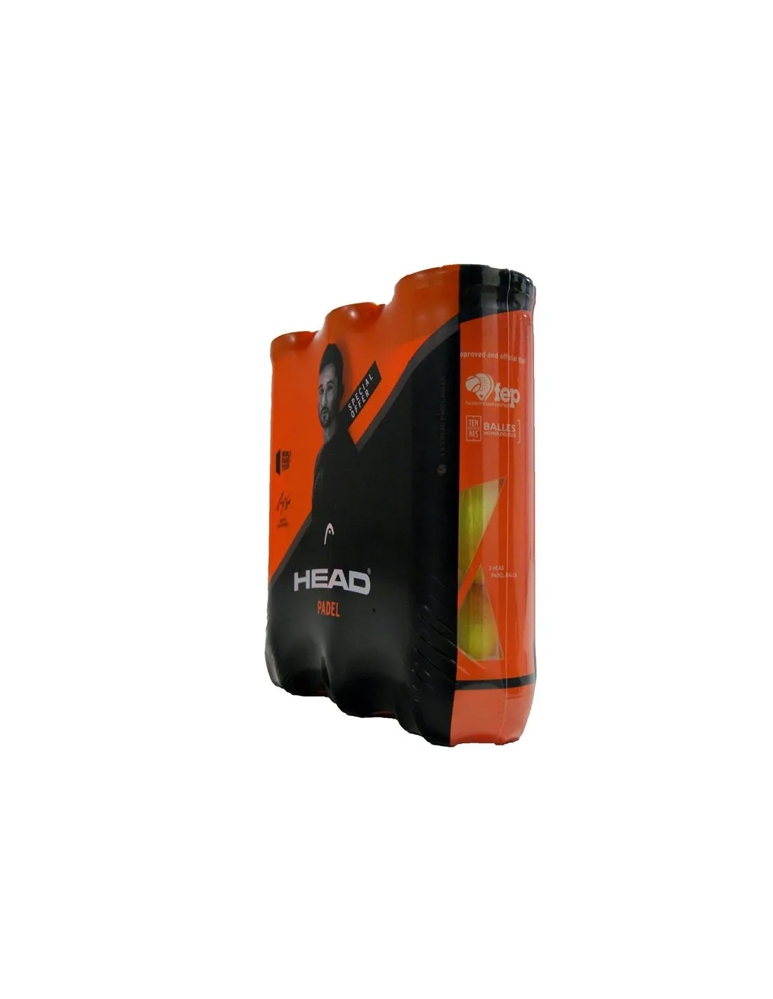 Pelotas de Pádel Head 3X3B Head 6Dz