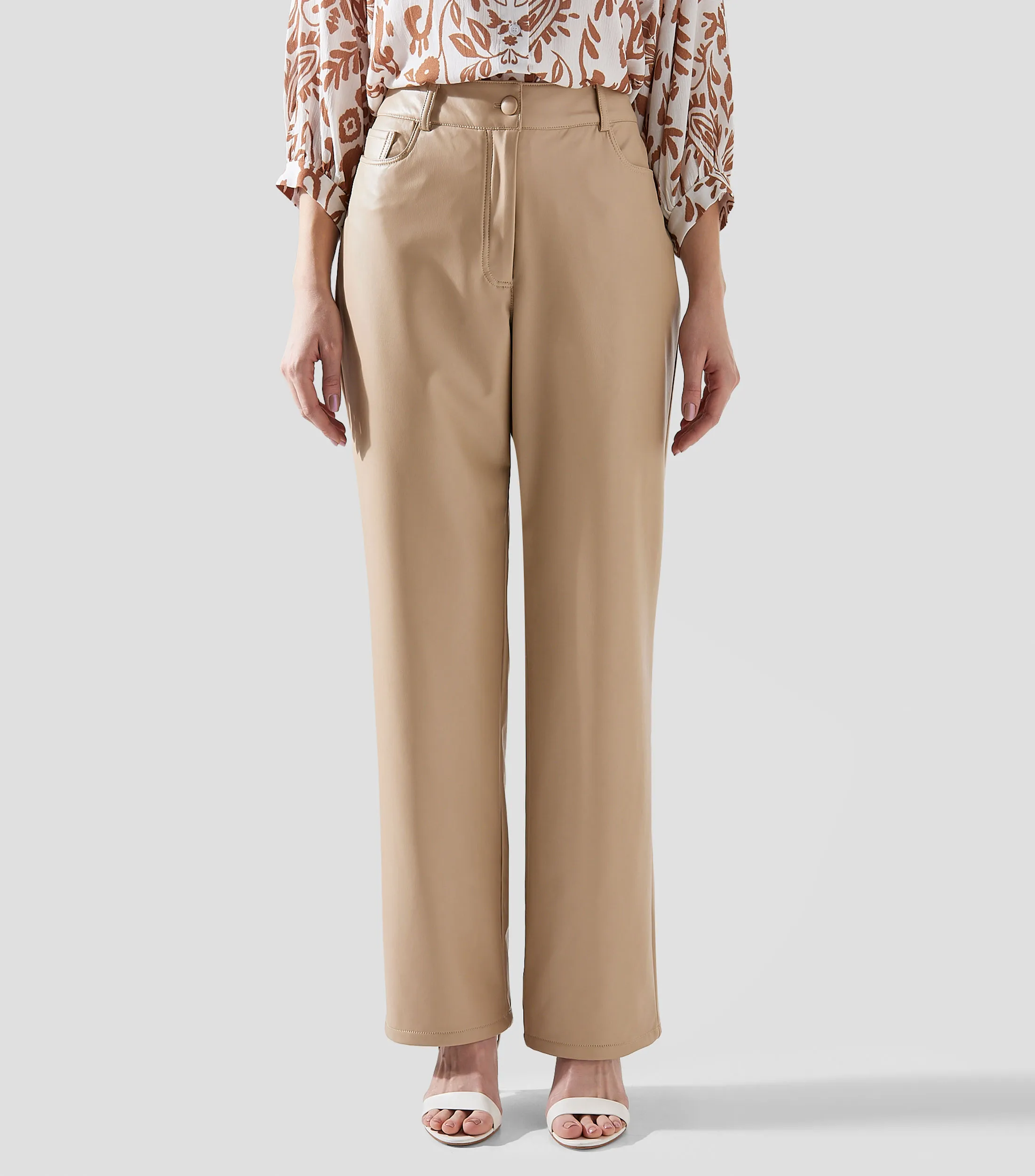 Pertegaz Pantalón de vinipiel Mujer