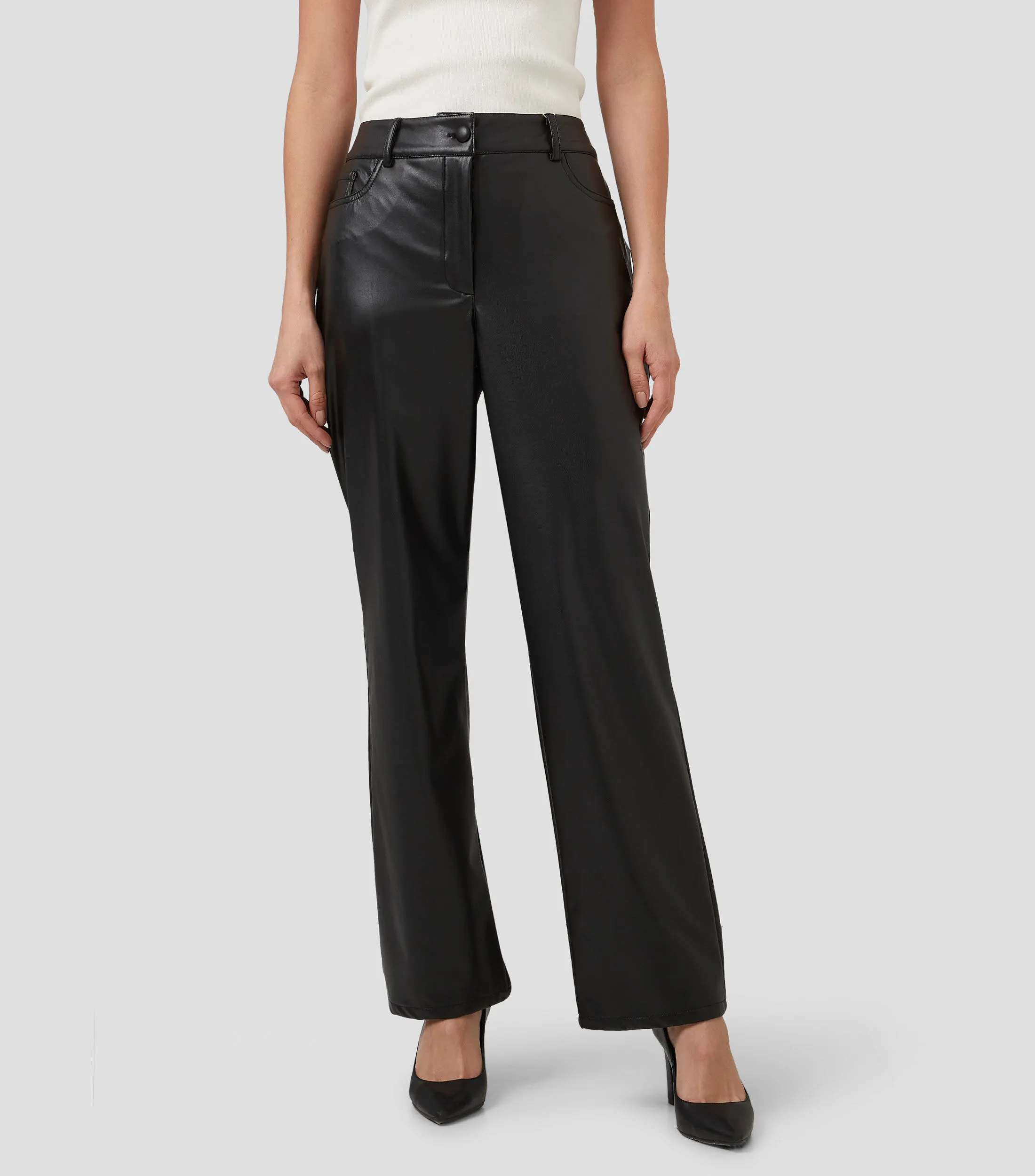 Pertegaz Pantalón de vinipiel Mujer