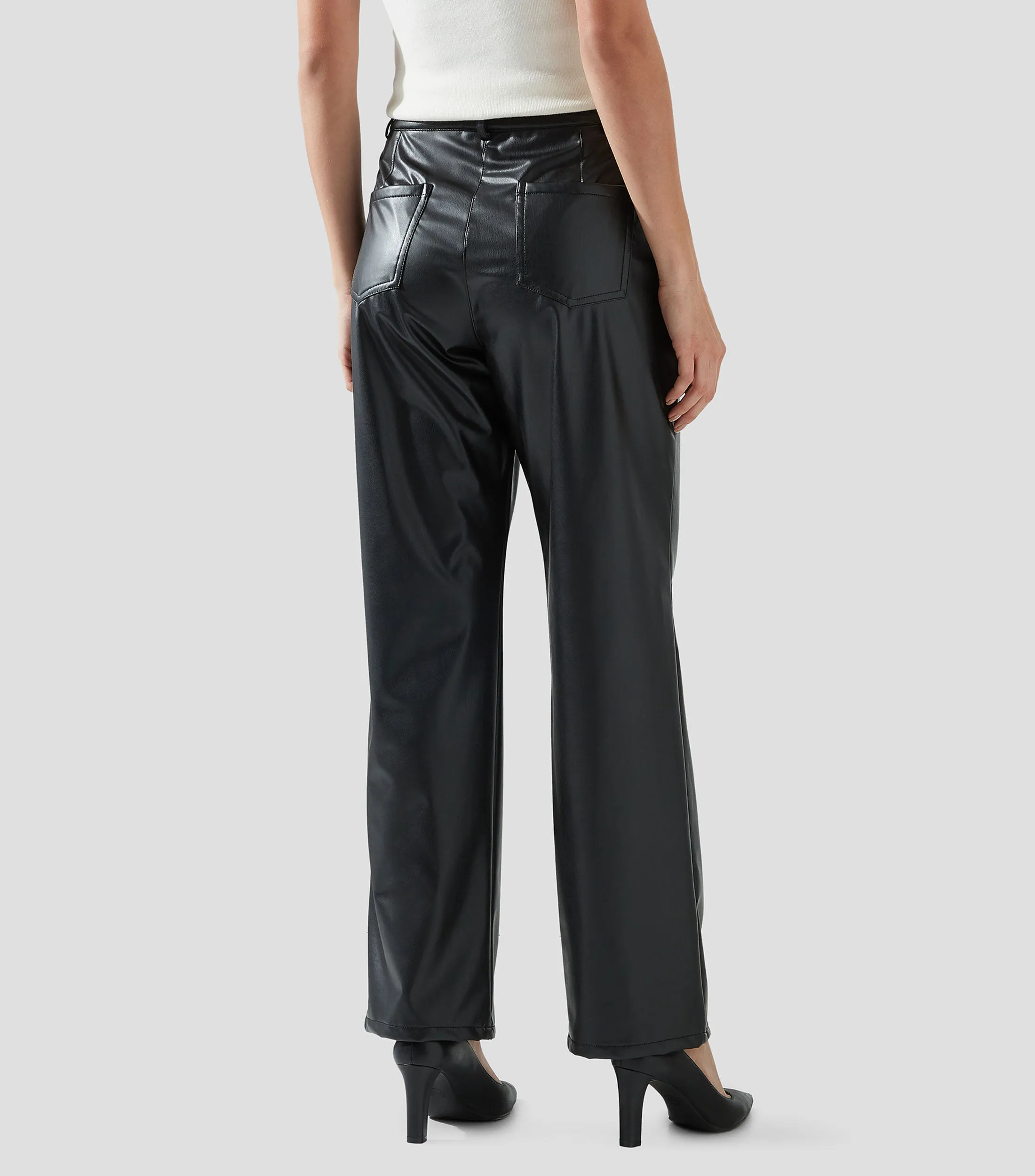Pertegaz Pantalón de vinipiel Mujer