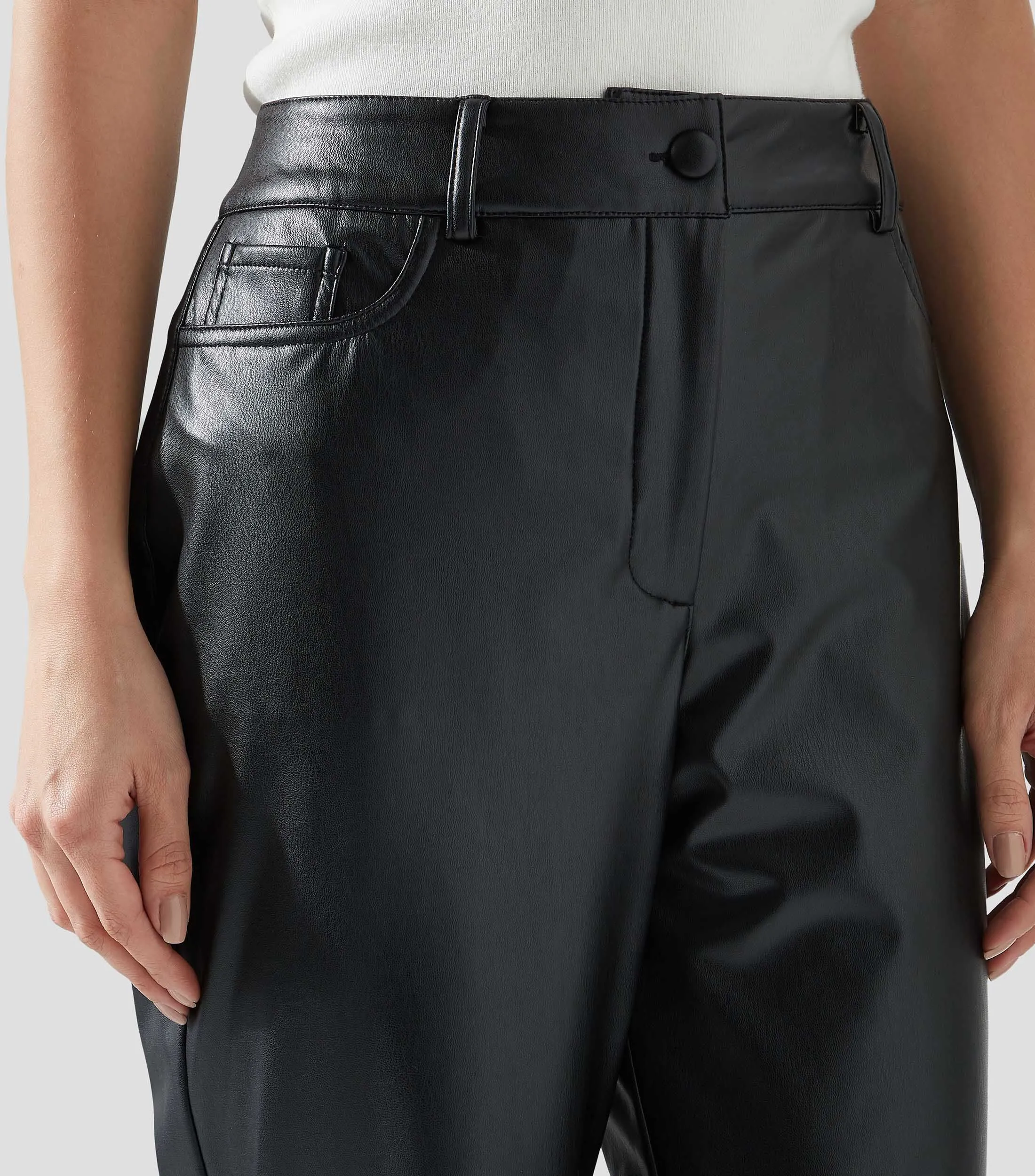 Pertegaz Pantalón de vinipiel Mujer