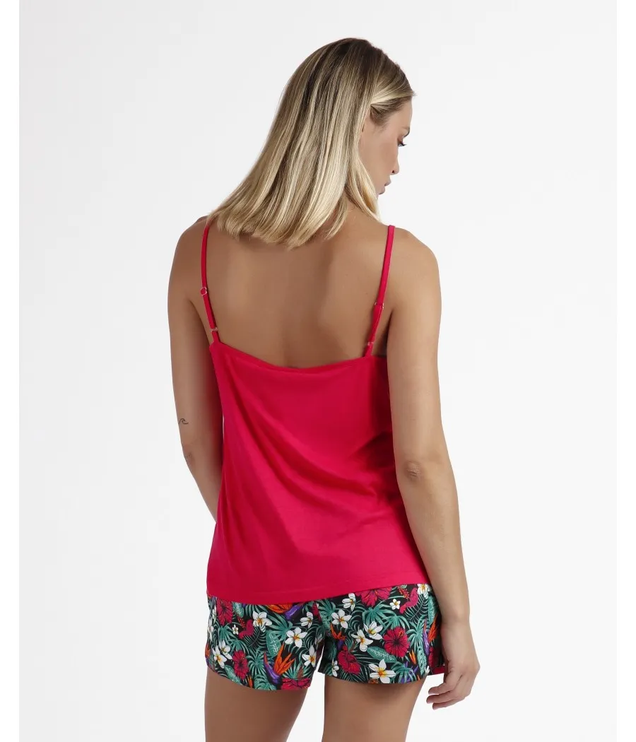 Pijama lencero verano mujer Admas jungle fucsia