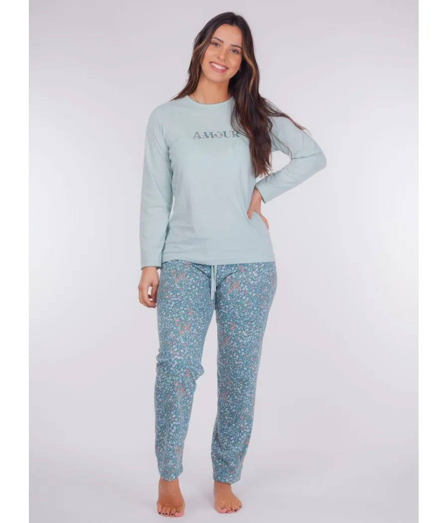 Pijama mujer invierno Rachas&Abreu verde
