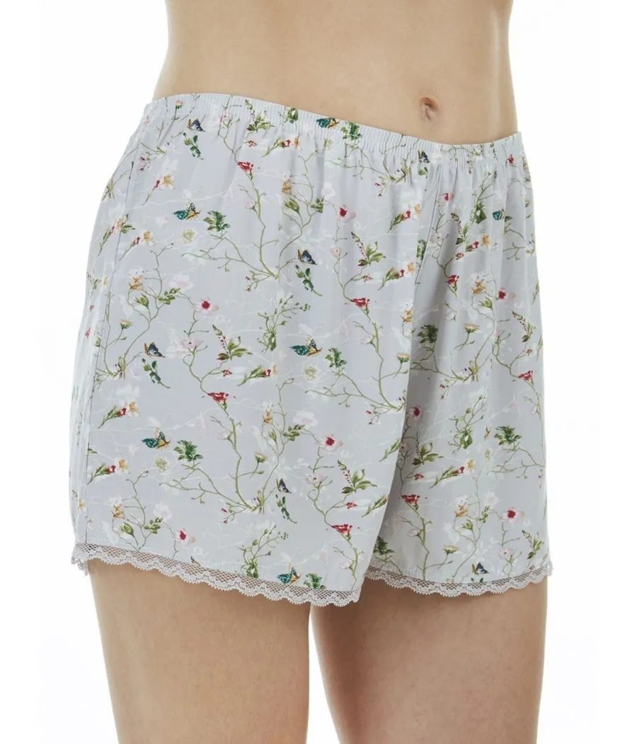 Pijama mujer J&J Brothers gris flores viscosa