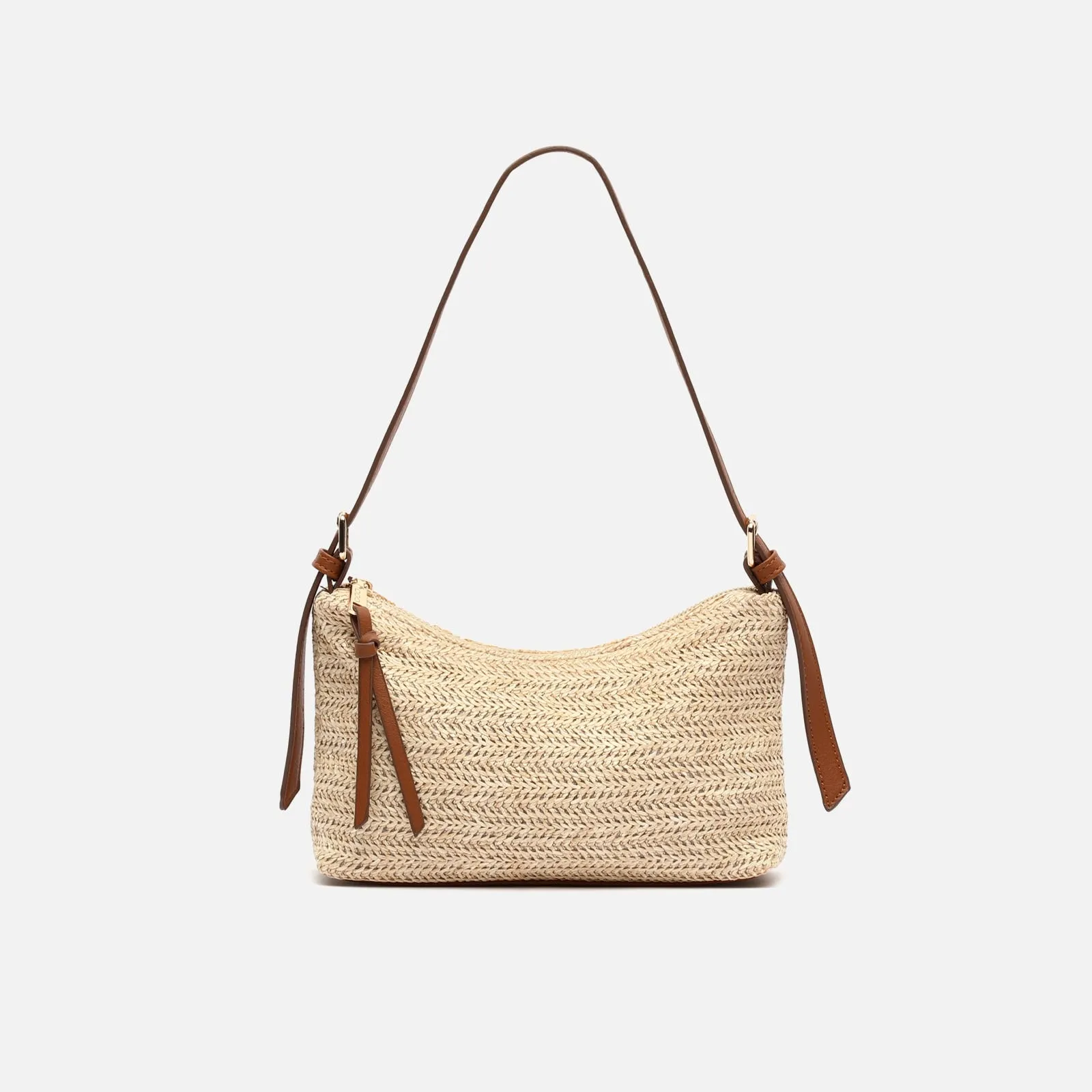 Pirita bolso de hombro efecto rafia