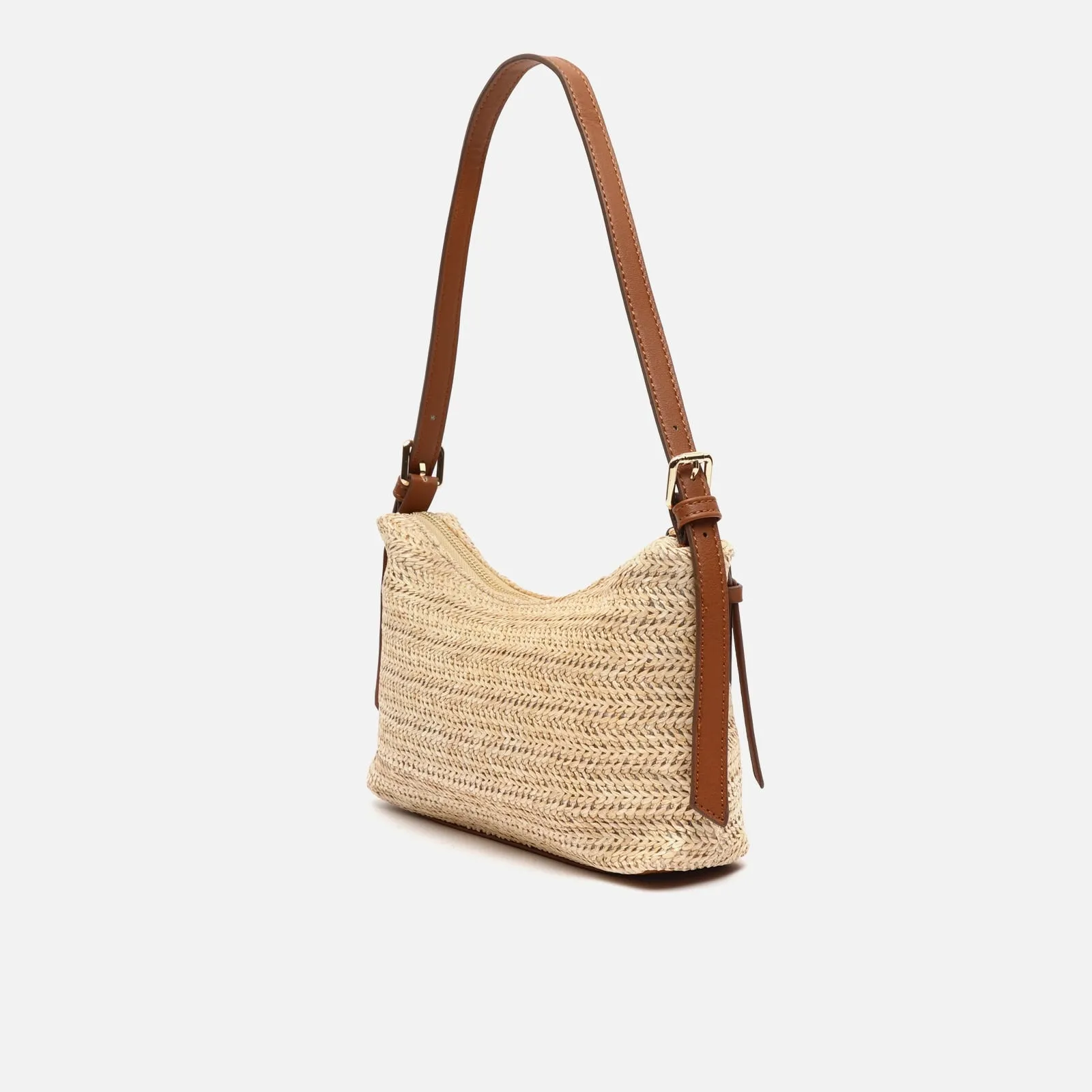 Pirita bolso de hombro efecto rafia