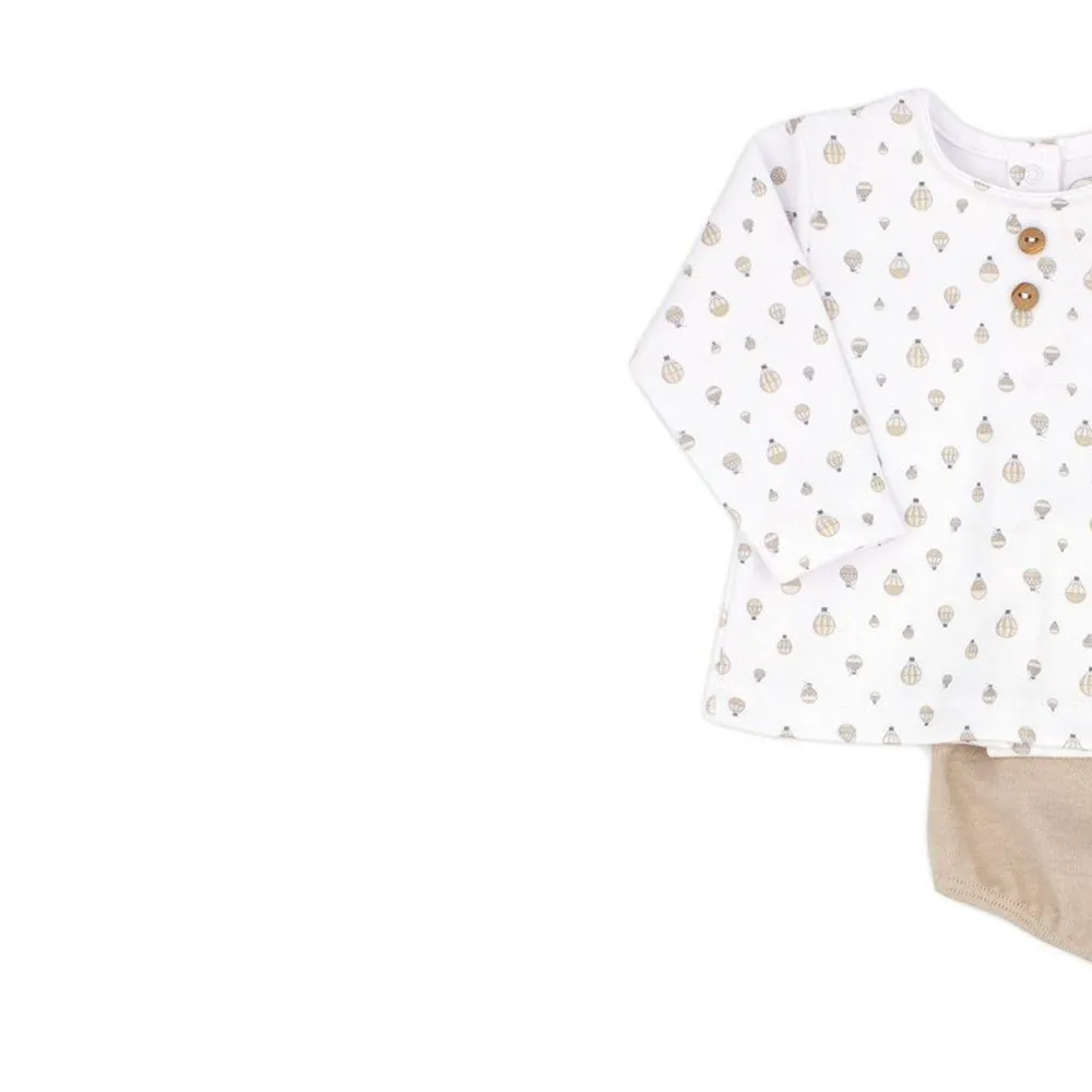 RAPIFE CONJUNTO PACK PUNTO ESTAMPADO DE BEBé NIñO 5514W21 CAMEL28 CORDONETS