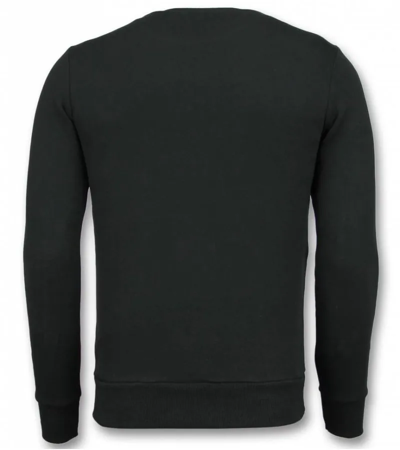 RHINESTONE SUDADERAS  MASTER BEE JERSEY HOMBRE  NEGRO