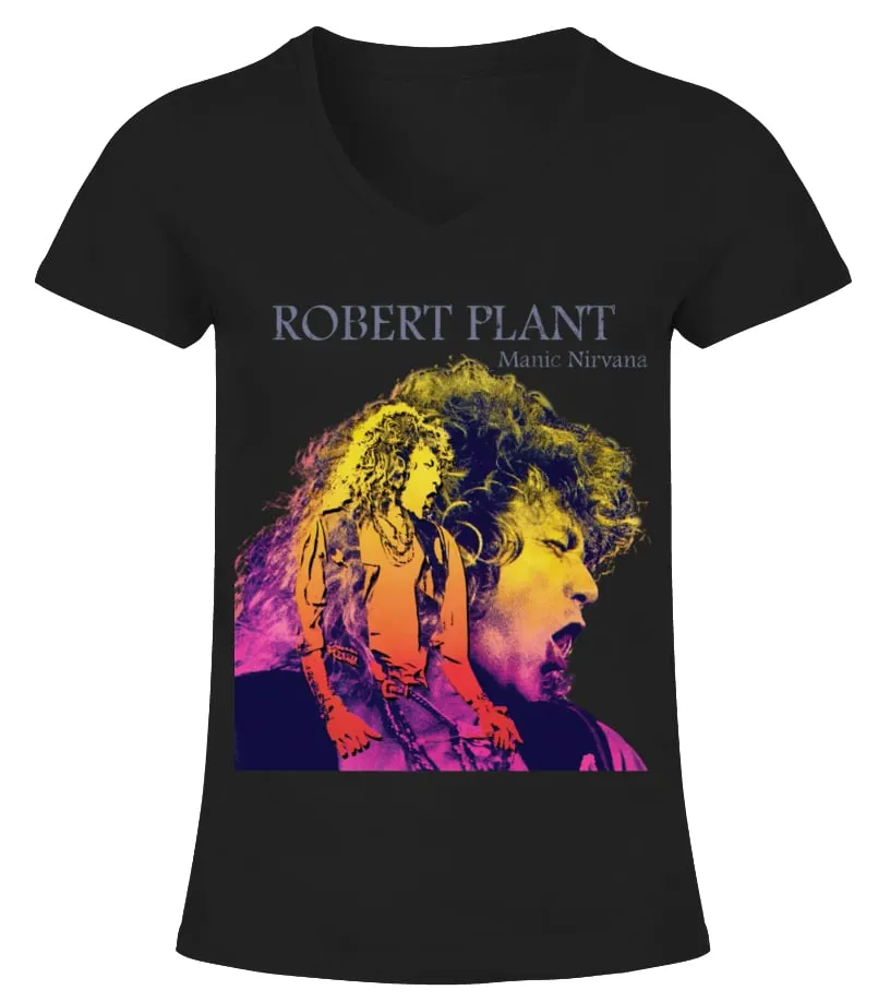 Robert Plant BK (1) Camiseta cuello pico Mujer