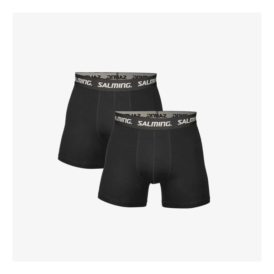 SALMING 2PACK COTTON BOXER BLACK