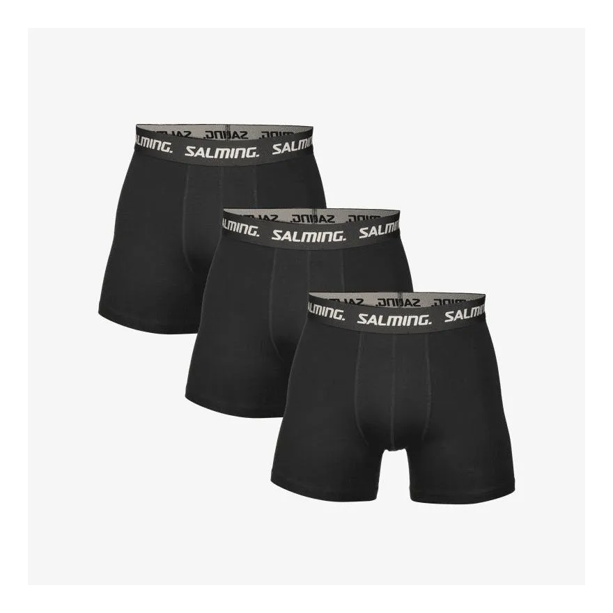 SALMING 3PACK COTTON BOXER BLACK
