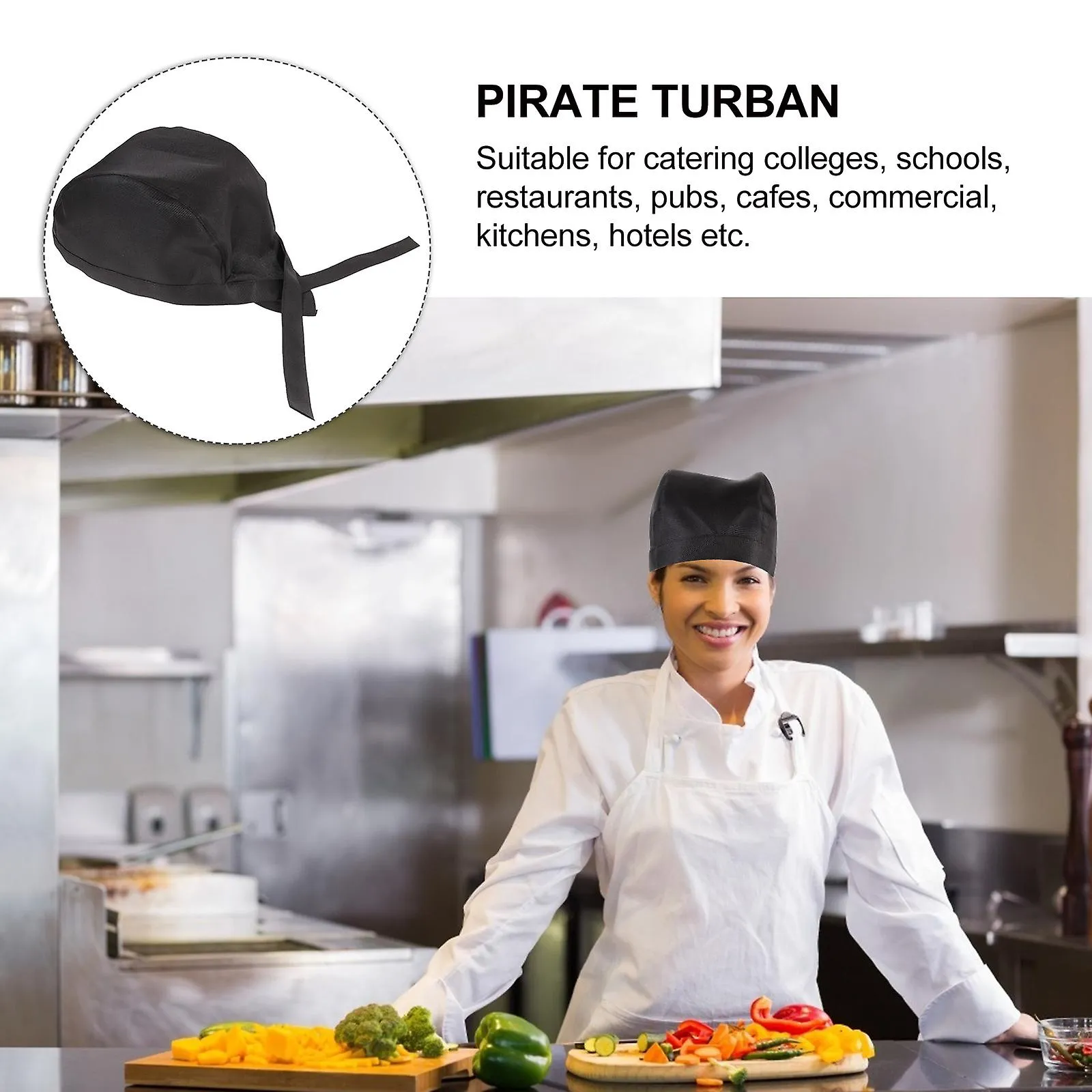 Shower Caps Women Disposable Chef Head Wrap Catering Cap Men Women Chefs Hat