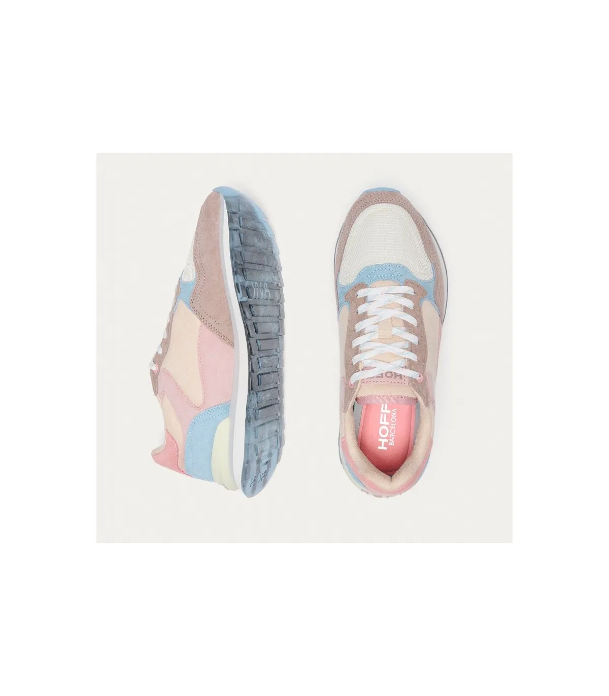 Sneakers en tonos pastel de mujer
