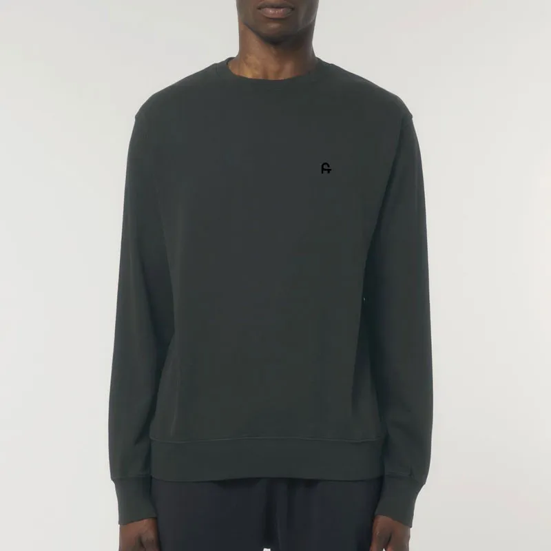 Sudadera Atlas: Vintage Bi Crew (G Dyed Black Rock)