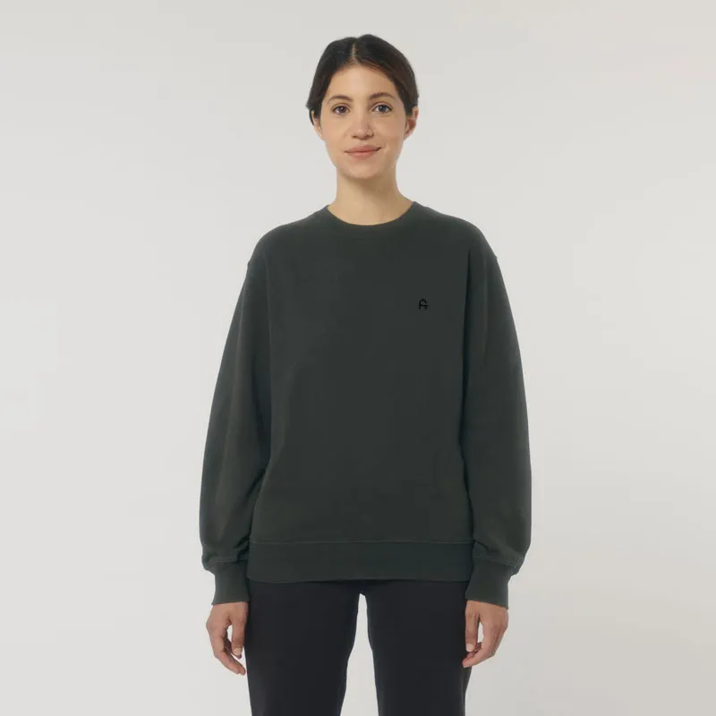 Sudadera Atlas: Vintage Bi Crew (G Dyed Black Rock)