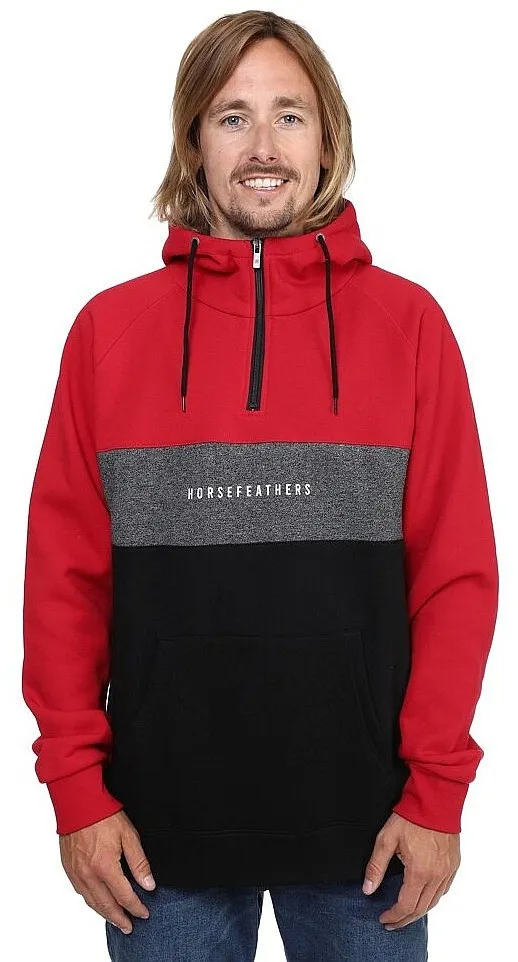 SUDADERA HORSEFEATHERS TOPPER  TRUE RED  MEN´S