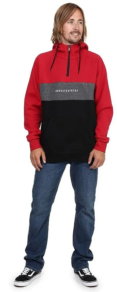 SUDADERA HORSEFEATHERS TOPPER  TRUE RED  MEN´S