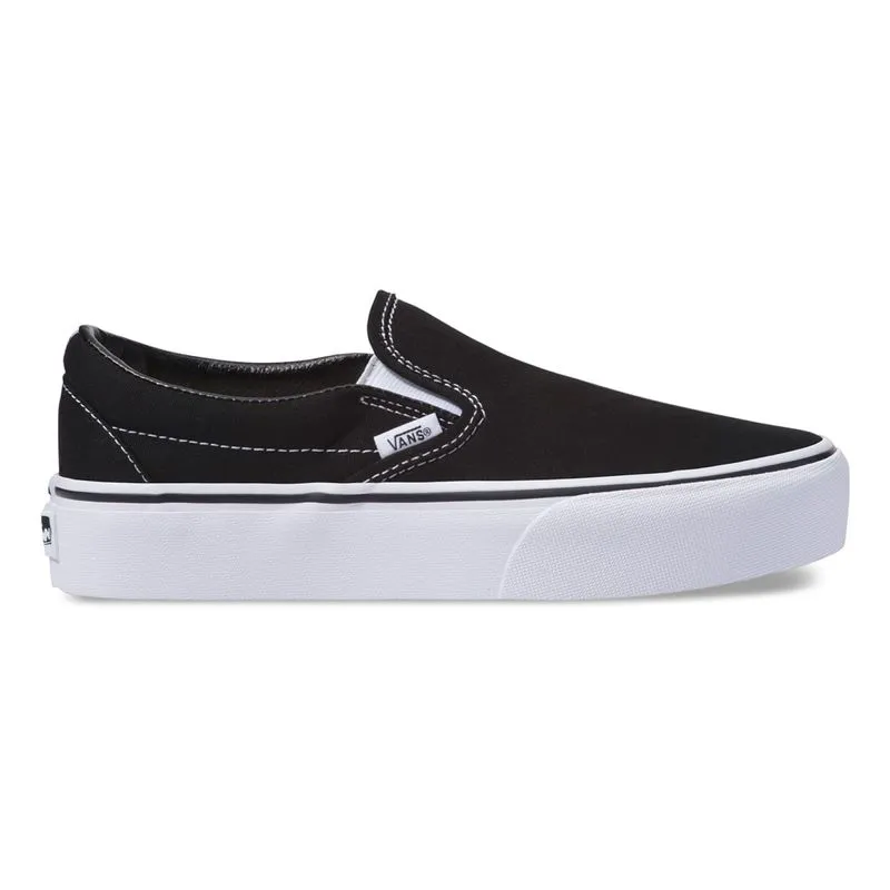 TENIS DE PLATAFORMA NEGROS CLASSIC SLIPON VANS