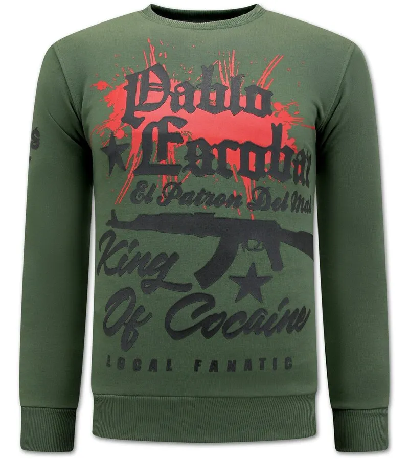 THE KING OF COCAINE JERSEY HOMBRE  VERDE