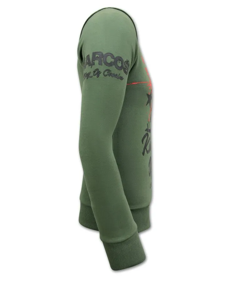 THE KING OF COCAINE JERSEY HOMBRE  VERDE