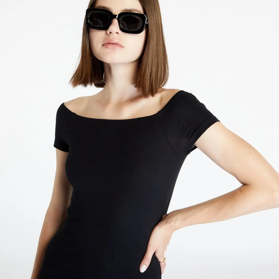 Urban Classics Ladies Off Shoulder Rib Dress