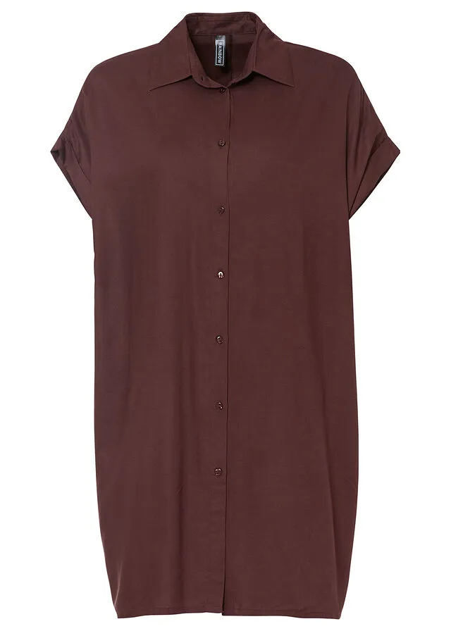 Vestido de viscosa sostenible Marrón tierra