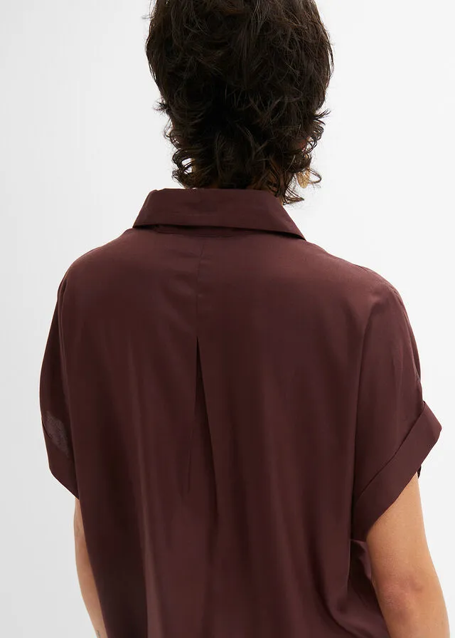 Vestido de viscosa sostenible Marrón tierra