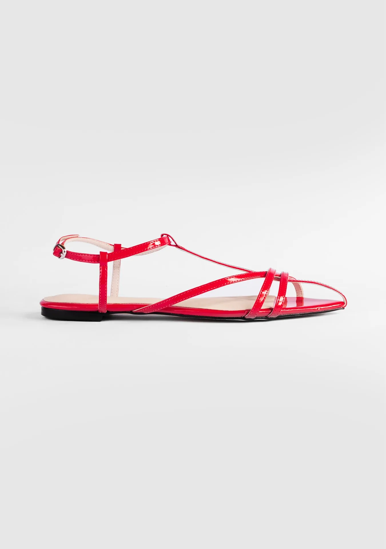 Vinci Shoes Juliet Shiny Red Sandals