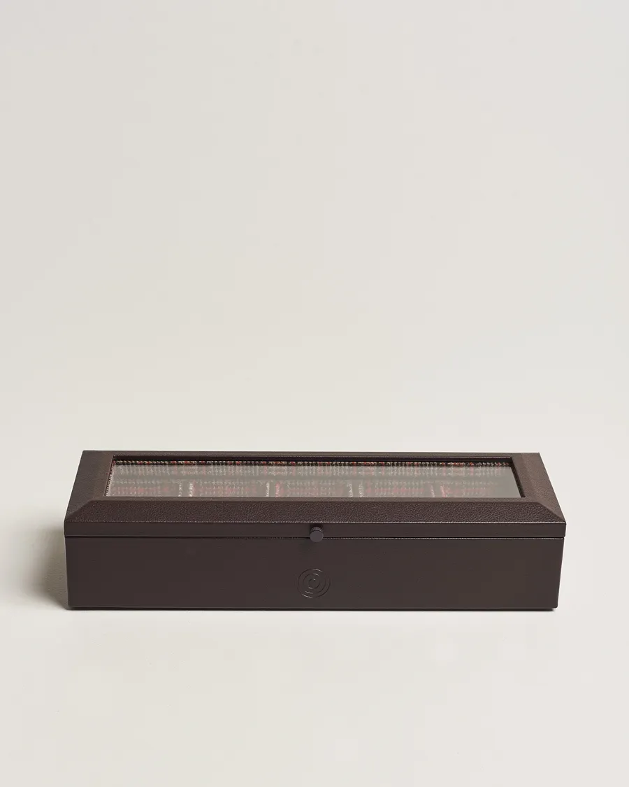 WOLF WM Brown 5 Piece Watch Box Tweed Brown