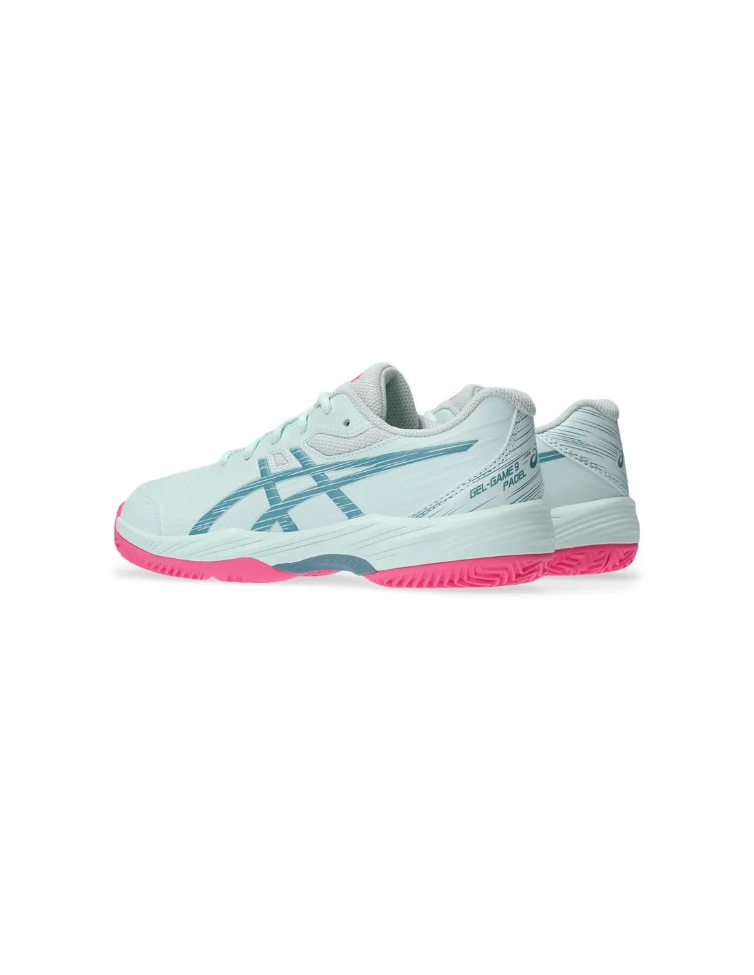 ZAPATILLAS DE PADEL ASICS GELGAME 9 PADEL GS INFANTIL SOOTHING SEA/GRIS AZUL
