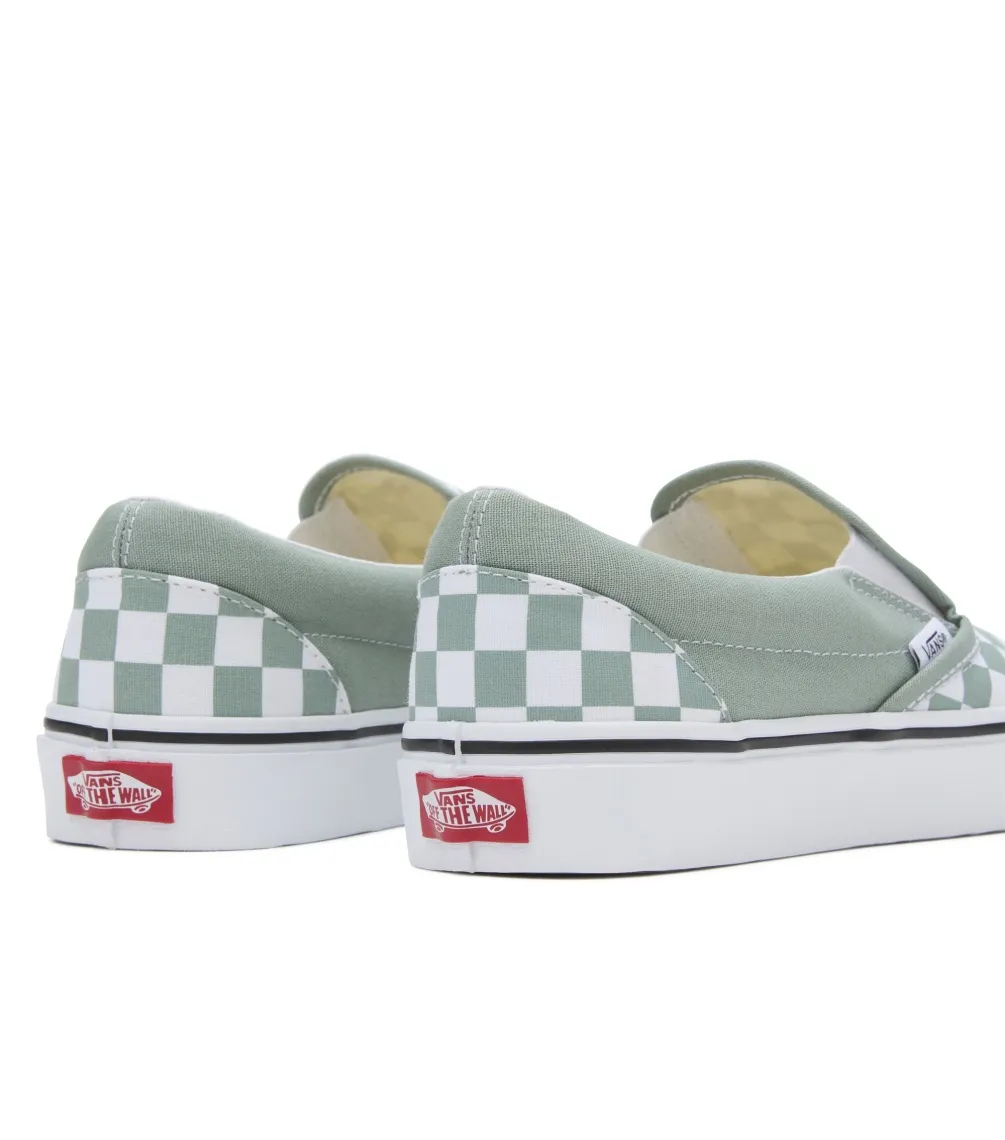 ZAPATILLAS VANS CLASSIC SLIPON COLOR THEORYCHECKERBOARD ICEBERG GREEN
