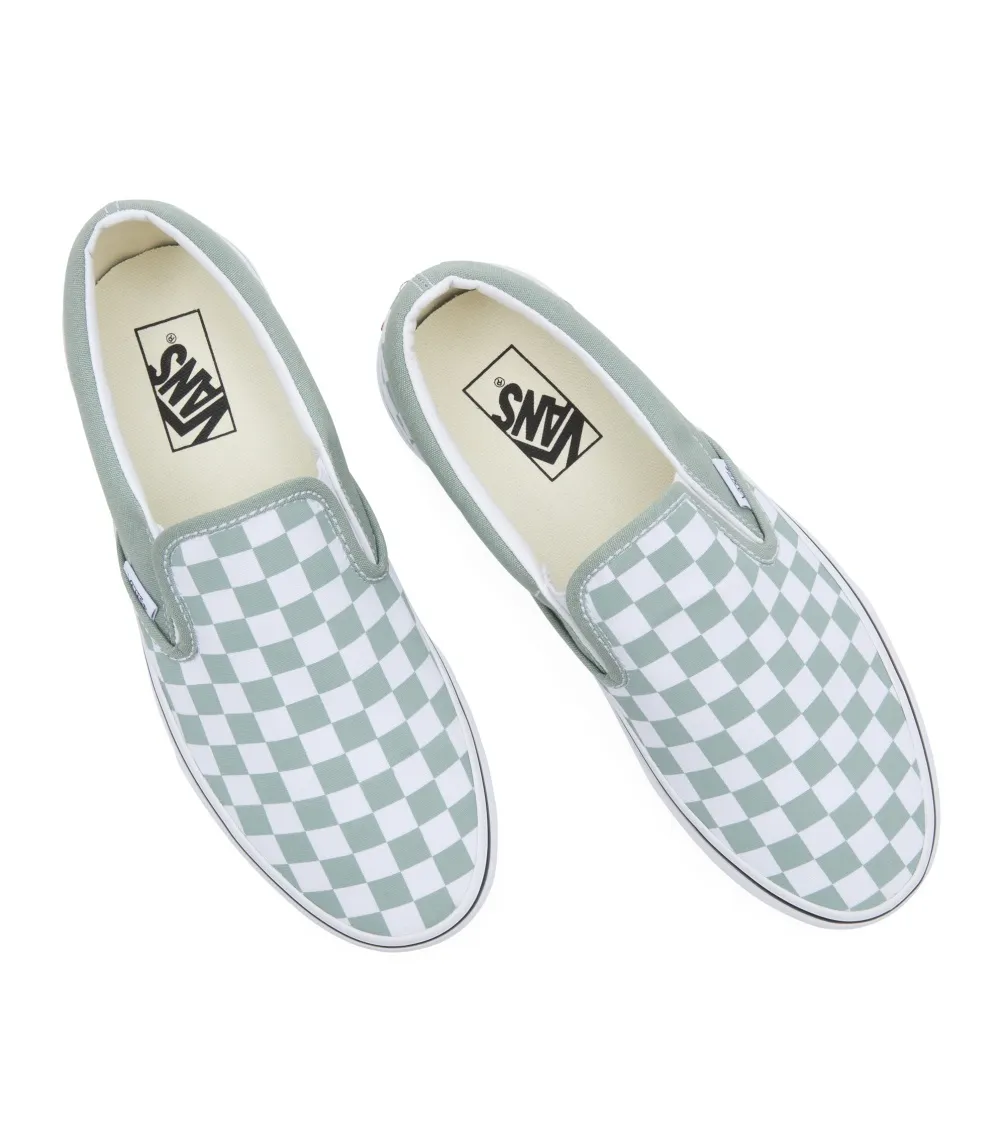 ZAPATILLAS VANS CLASSIC SLIPON COLOR THEORYCHECKERBOARD ICEBERG GREEN
